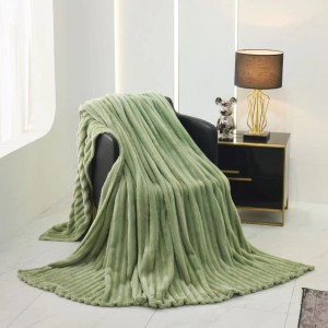 Покрывало Relaxe Home Striped Fleece Green