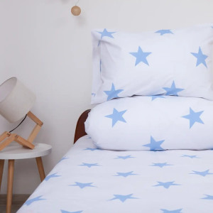 Lenjerie de pat pentru adolescenți "Soft Dreams" 145 x 210 cm Stars Blue