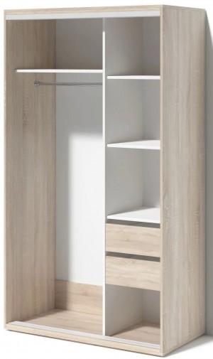 Dulap-Cupe Fabrik Home 2 oglinzi 120x216x60 cm Stejar sonoma