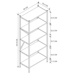 Etajeră pentru living Bofigo 13-05 Pine