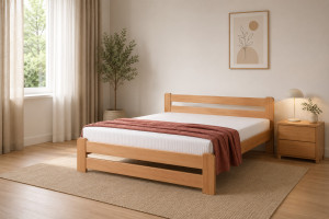 Деревянная кровать Mebel Lev LIRA 160 x 200 см Натуральный