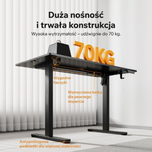 Masă gaming Sense7 Nojo Light 120 x 60 cm Black