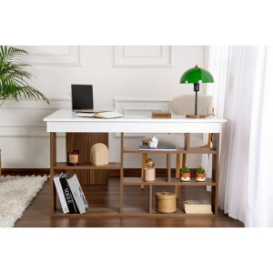 Birou Hanah Home Vesper Venezia Walnut White