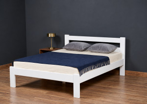 Pat din lemn Mebel Lev SONIA 180 x 200 cm Alb