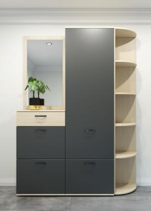 Прихожая AM Ferara (5,4,1) Дуб/Графит