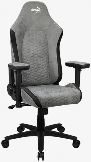 Геймерское кресло AeroCool Crown AeroSuede Grey