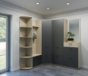 Прихожая AM Ferara (1-5) Дуб/Графит