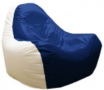 Кресло-мешок Relaxtime Hi-Poly Medium Blue/White