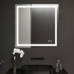 Oglindă cu iluminare LED Bayro Elipso 80 x 80 cm 