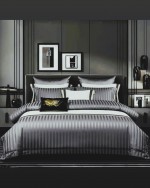 Set de lenjerie pentru pat Relaxe Home Stripe Dreams 200 x 230 cm Dark Grey