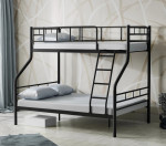 Pat supraetajat pentru copii Evger R-70XL 90/140 x 200 Black