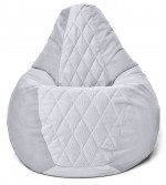 Кресло-мешок Bean Bag Груша "Maserrati" Ромб XL Light Grey