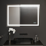 Oglindă cu iluminare LED Bayro Elipso 100 x 80 cm 