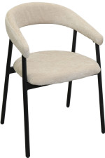 Scaun pentru bucătărie DP Leto Beige (DAVIS-VIBE-06) + Black Legs
