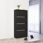 Шкаф для обуви Mobildor Leo 4 двери 164x60x27 см Anthracite