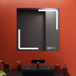 Oglindă cu iluminare LED Bayro Edge 80 x 80 cm 