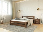 Деревянная кровать Mebel Lev LIRA 140 x 200 см Темный орех