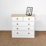 Comoda MobiCasa Lia 5 Alb/Antic