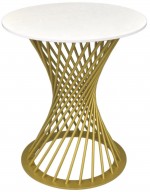 Журнальный столик DP Felicia Cleaf White/Gold