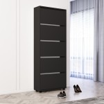 Шкаф для обуви Mobildor Leo 5 дверей 203x80x27 см Anthracite