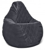 Кресло-мешок Bean Bag Груша "Maserrati" Ромб XL Dark Grey