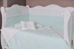 Lenjerie de pat pentru copii Perna Mea Set Confort Stele 120x60 cm Turquoise