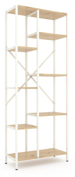 Стеллаж Nex Loft Cascade 178 x 70 x 30 cm White/Oak Artisan