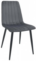 Scaun pentru bucătărie DP DC-90P Catifea Dark Grey+Black Legs (N21)