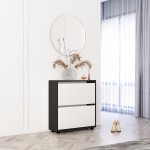 Dulap pentru pantofi Mobildor Leo 2 uși 86x80x27 cm Anthracite/White