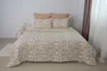 Покрывало + 2 Наволочки TEP ELEGANT COTTON 220 x 240 см Beige and White
