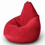 Fotoliu sac Bean Bag Pară Velur XL Red