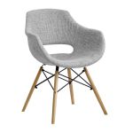 Scaun pentru bucătărie DP Rony White/Grey