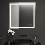 Oglindă cu iluminare LED Bayro Corsa 80 x 80 cm 