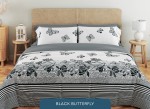 Set de lenjerie pentru pat Relaxe Home Soft Dreams 200 x 220 cm Black Butterfly