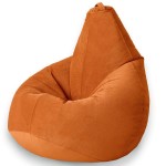 Fotoliu sac Bean Bag Pară Velur XL Orange