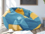 Fotoliu sac DP Bean Bag Ball Blue/Yellow