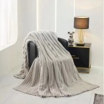 Покрывало Relaxe Home Striped Fleece 200x230 см Light Grey