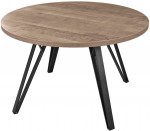 Masă de bucătărie DP Tokyo Rondo 130x130x75 cm Colonial/Black