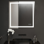 Oglindă cu iluminare LED Bayro Elipso 70 x 80 cm 