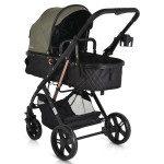 Cărucior 2 în 1 transformabil Moni Raffaelo Green Olive