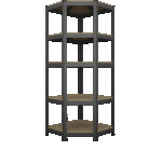 Стеллаж Horeca Nex Budget 180 x 70 x 40 cm (угловой) Anthracite