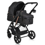Cărucior 2 în 1 transformabil Moni Raffaelo Black