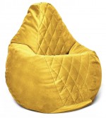 Кресло-мешок Bean Bag Груша "Maserrati" Ромб L Yellow