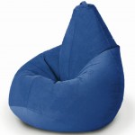 Кресло-мешок Bean Bag Груша Велюр L Blue