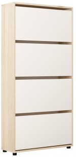 Шкаф для обуви Mobildor Leo 4 двери 164x80x27 см Sonoma/White