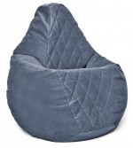 Кресло-мешок Bean Bag Груша "Maserrati" Ромб L Grey