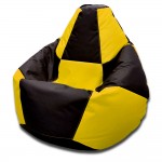 Fotoliu sac Bean Bag Pară Șahmate Oxford L Yellow