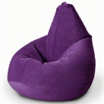 Кресло-мешок Bean Bag Груша Велюр L Purple