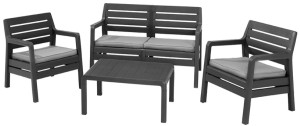 Set de mobilier pentru grădină Keter Delano Graphite/Grey