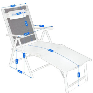 Șezlong Jumi OM-281653 Black